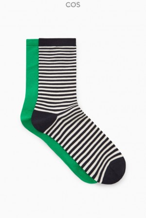 COS 2-Pack Mercerized Coton Socks Bleu Clair | 915703-DIO