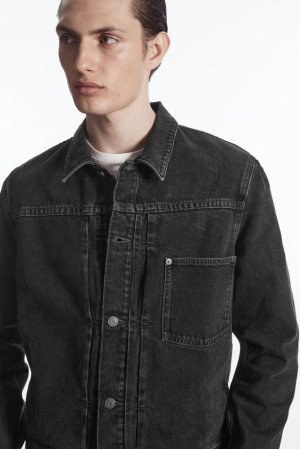 COS Boxy Denim Jacket Noir | 093562-FBN