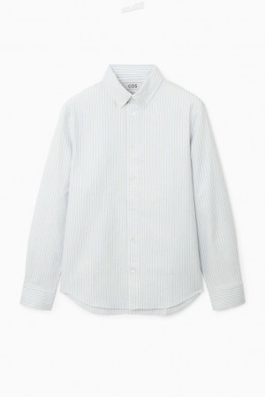 COS Button-Down Collar Oxford Shirt Blanche | 947138-FEX