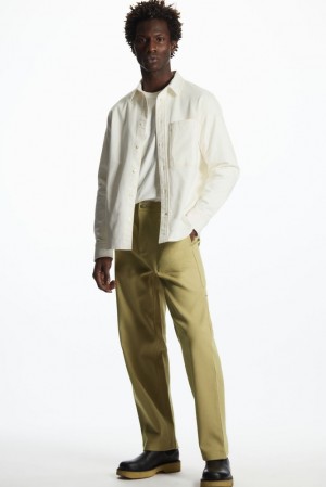 COS Droit-Leg Utility Trousers Beige | 329871-BFD