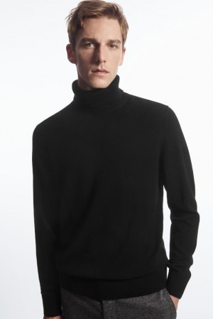 COS Laine-Cashmere Turtleneck Pull Noir | 571093-NSD