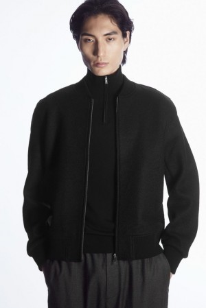 COS Laine Bomber Jacket Noir | 954102-UKR