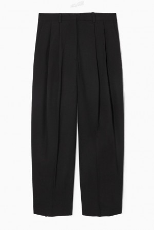 COS Larges-Leg Tailored Laine Pants Bleu Marine | 327081-PVT