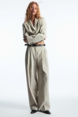 COS Larges-Leg Tailored Laine Trousers Rose | 062758-LNA