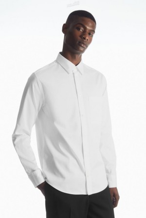 COS Patch-Pocket Shirt - Regular Blanche | 403259-AON