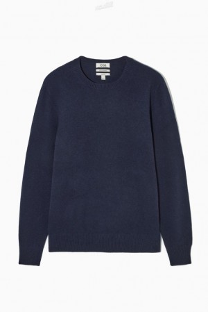 COS Pure Cashmere Jumper Bleu Marine | 632498-RXQ