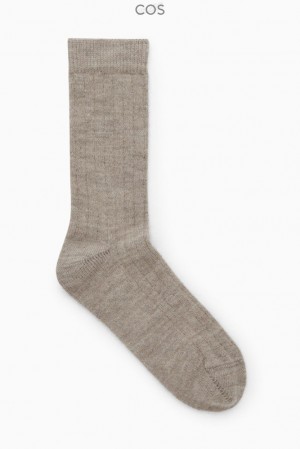 COS Sparkly Ankle Socks Beige | 439210-CQK