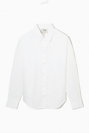 COS Tailored Poplin Shirt - Regular Blanche | 540896-RZS