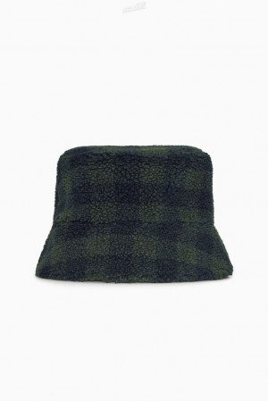 COS Teddy Bucket Hat Bleu Marine Vert | 652081-XUH