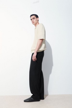 COS The Tailored Droit-Leg Trousers Noir | 241953-BTF