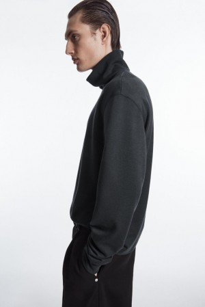 COS Turtleneck Sweatshirt Noir | 938167-ZBW