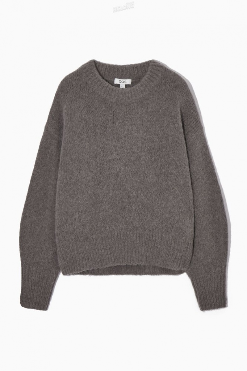 COS Alpaca-Blend Crew-Neck Jumper Blanche | 469850-JCE