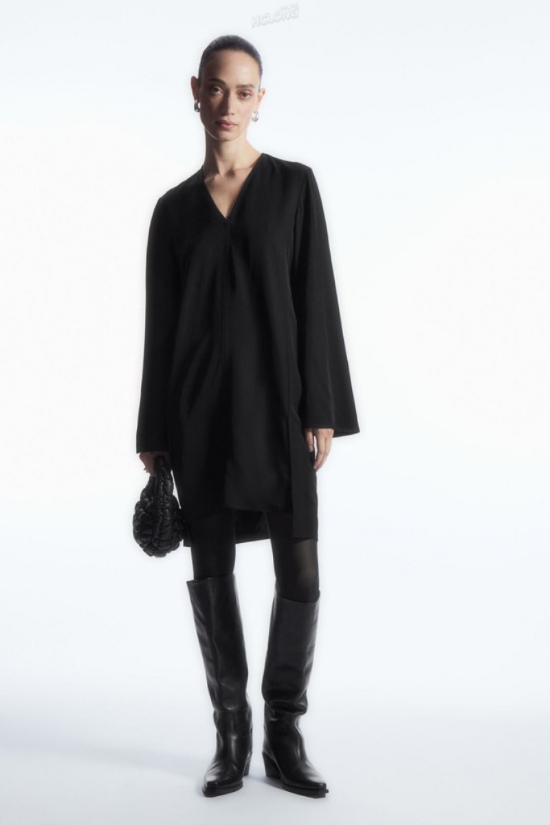 COS Asymmetric Tunic Robe Noir | 152987-NQV