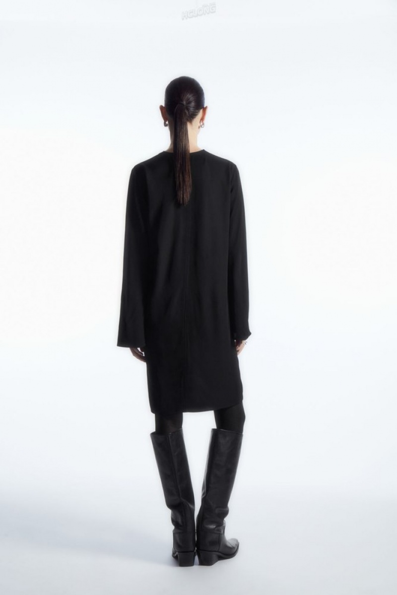 COS Asymmetric Tunic Robe Noir | 152987-NQV