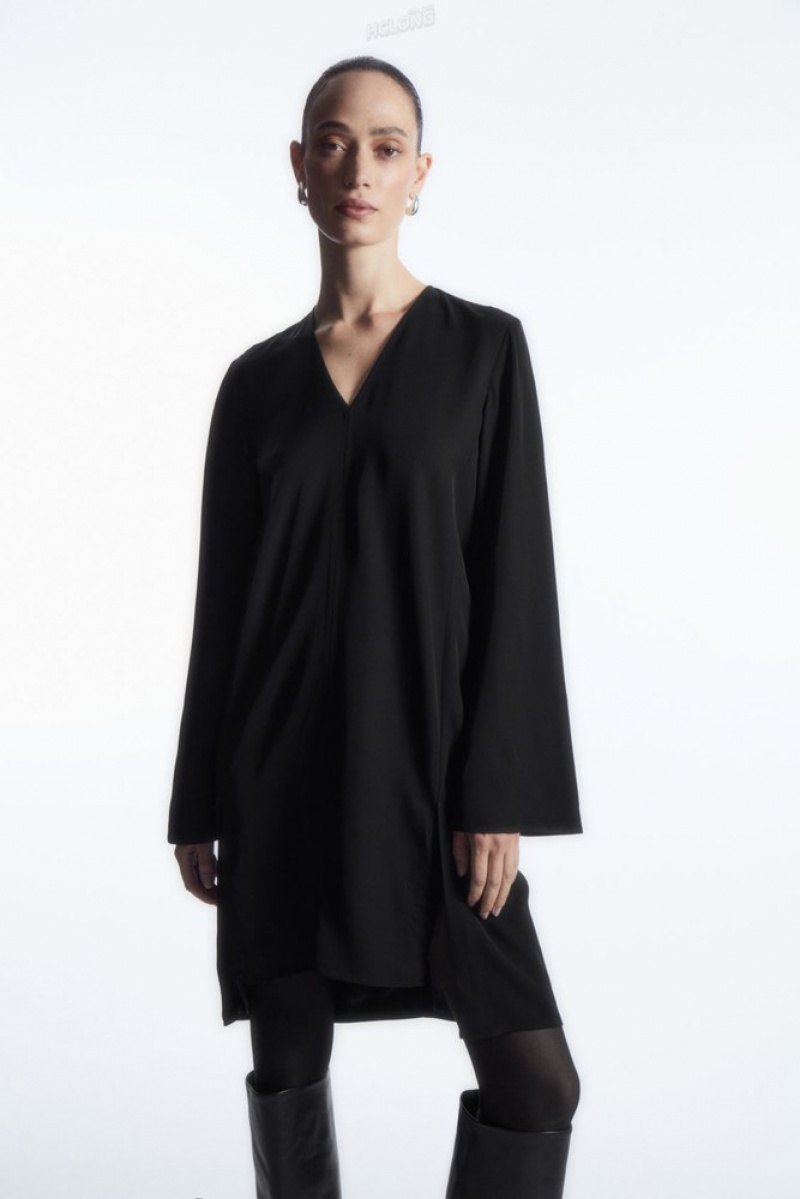 COS Asymmetric Tunic Robe Noir | 152987-NQV