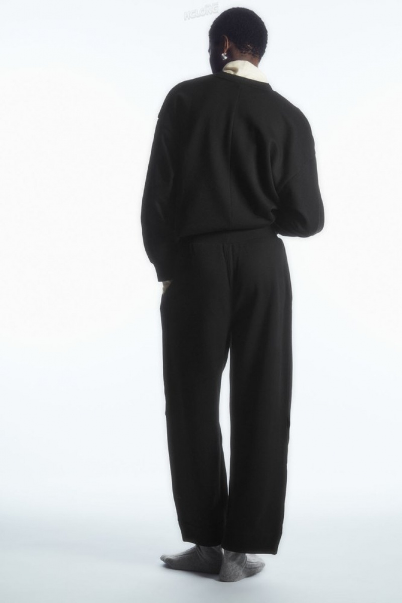 COS Barrel-Leg Joggers Noir | 405971-ZPV