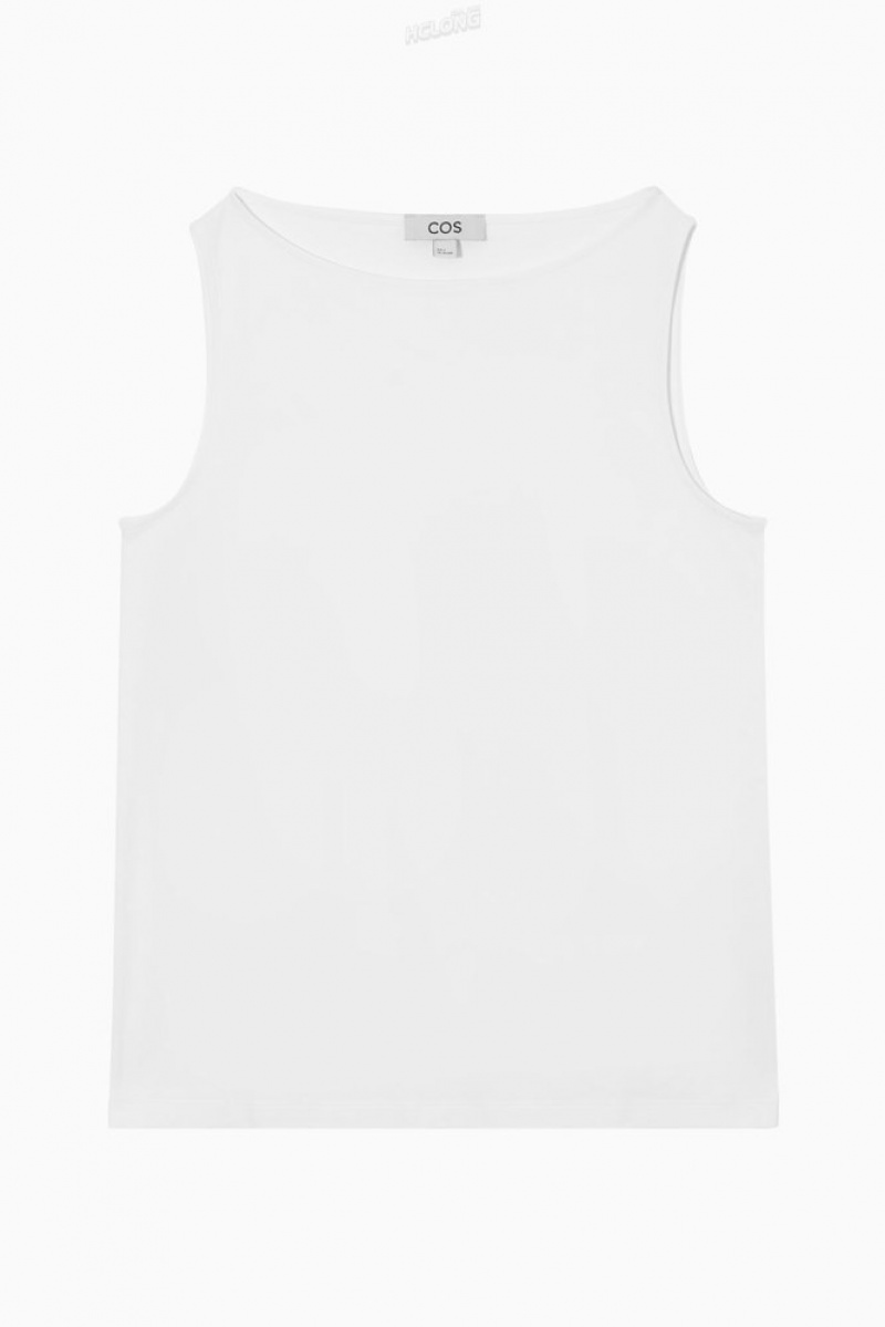 COS Bateau-Neck Tank Top Noir | 051639-HMD