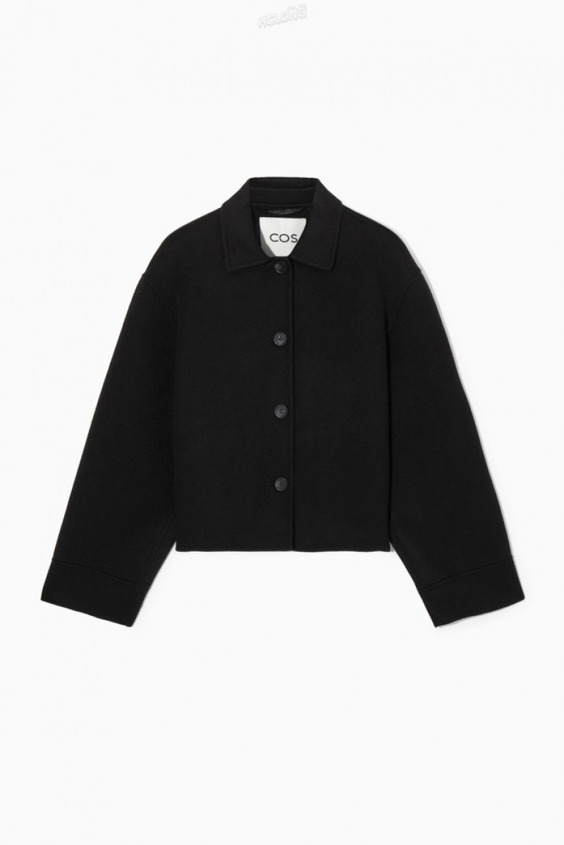 COS Boxy Double-Faced Laine Jacket Noir | 965471-YKL