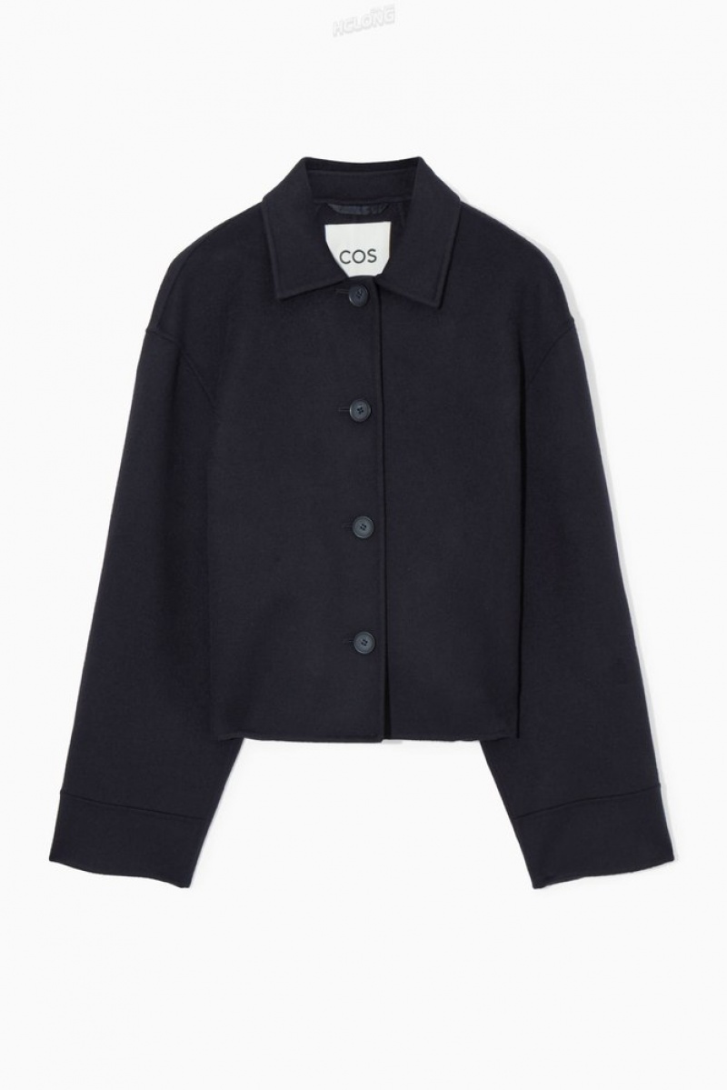 COS Boxy Double-Faced Laine Jacket Noir | 031596-VXR