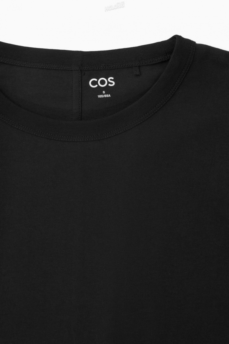 COS Boxy Long-Sleeved T-Shirt Off-White | 078463-YDB