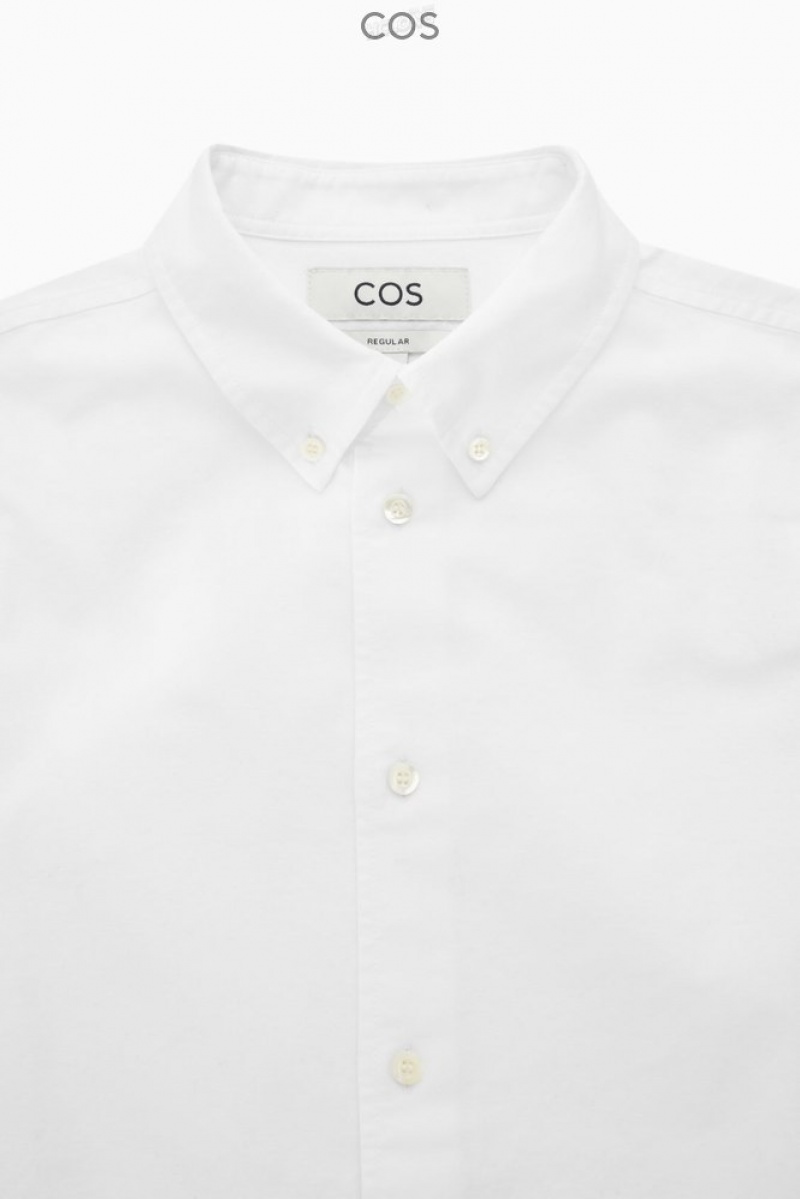 COS Button-Down Collar Oxford Shirt Blanche | 154263-DLU