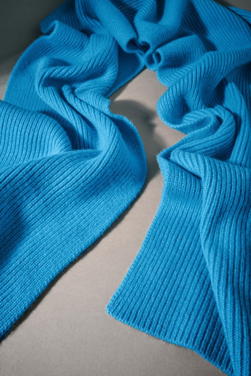 COS Cashmere-Blend Scarf Noir | 023978-RCQ