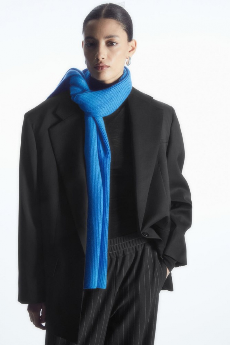 COS Cashmere-Blend Scarf Noir | 023978-RCQ