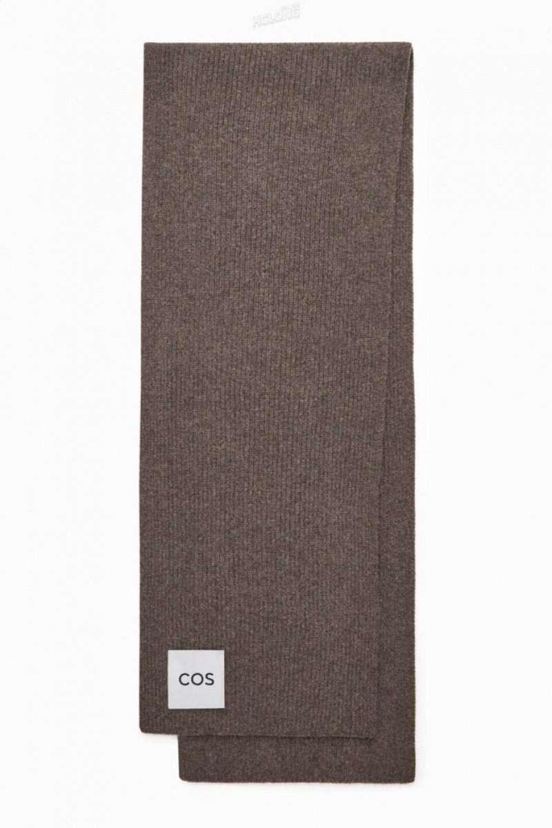 COS Cashmere-Blend Scarf Noir | 049281-VSZ