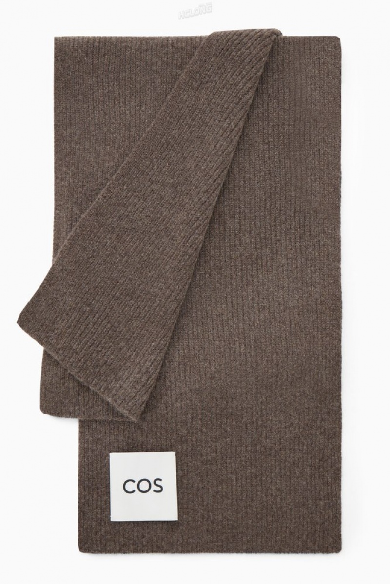 COS Cashmere-Blend Scarf Noir | 049281-VSZ