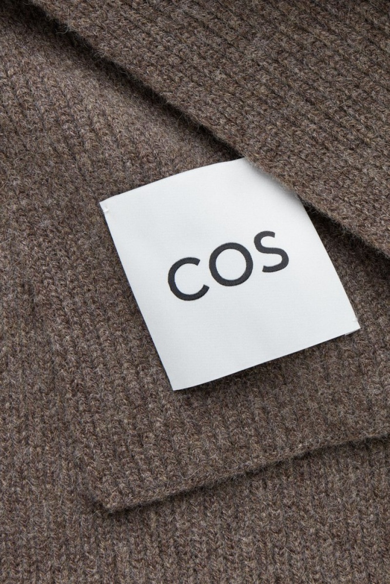 COS Cashmere-Blend Scarf Noir | 049281-VSZ