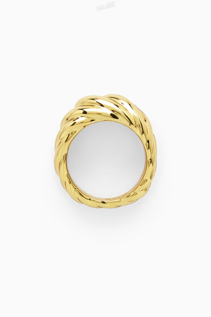 COS Chunky Plait Ring Doré | 579302-RLD