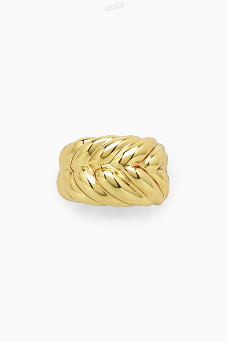 COS Chunky Plait Ring Doré | 579302-RLD