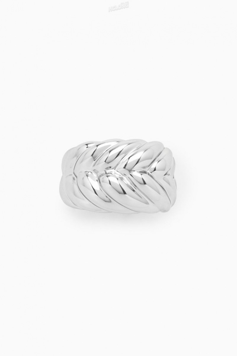 COS Chunky Plait Ring Doré | 813742-HNV