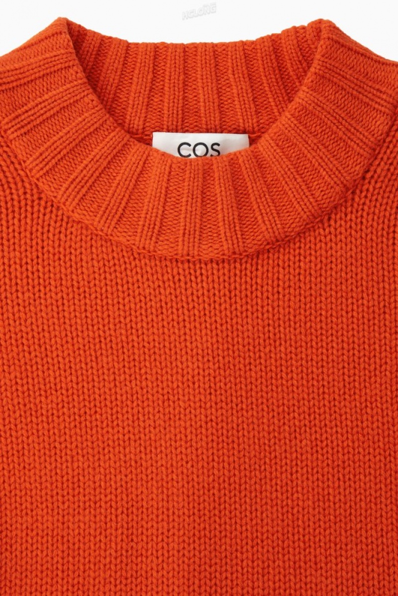 COS Chunky Pure Cashmere Crew-Neck Jumper Blanche | 785321-ZJO