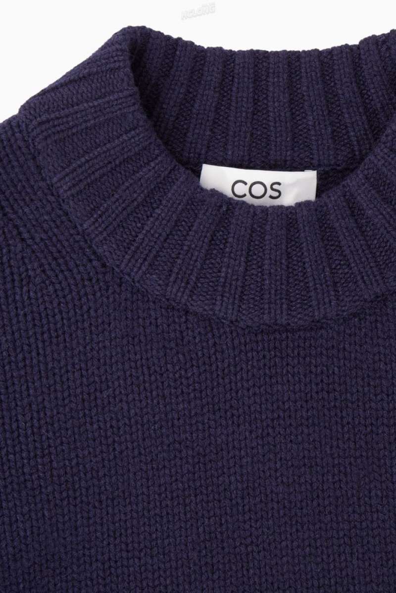 COS Chunky Pure Cashmere Crew-Neck Pull Orange | 580132-GKL