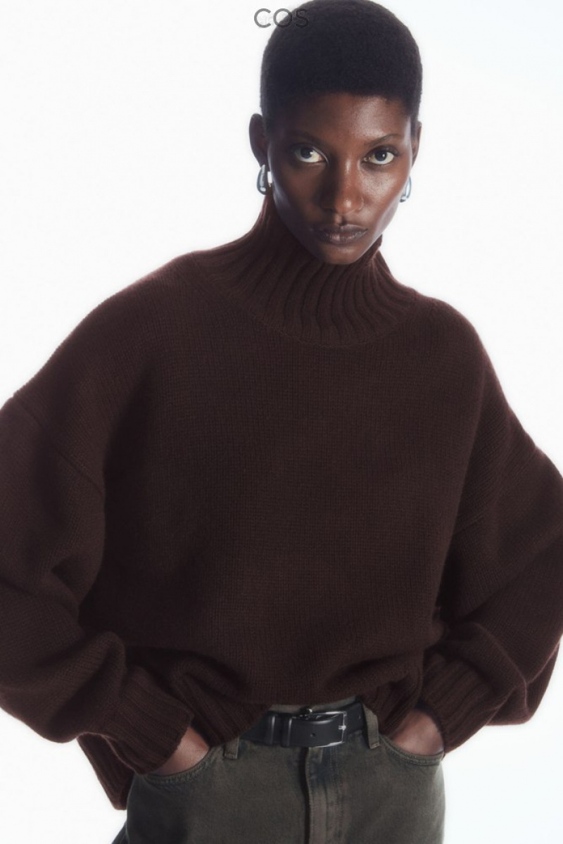 COS Chunky Pure Cashmere Turtleneck Pull Noir | 109736-NFK