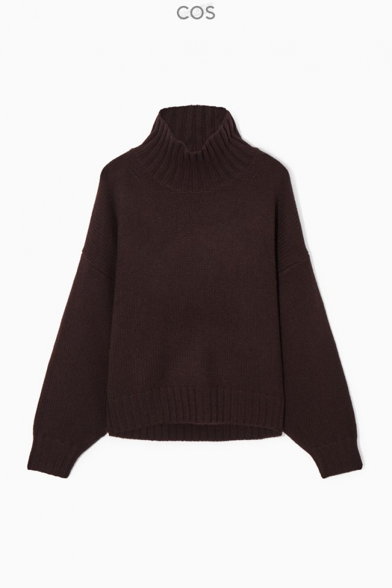 COS Chunky Pure Cashmere Turtleneck Pull Noir | 109736-NFK