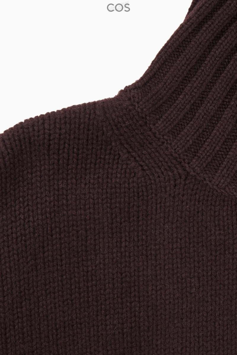 COS Chunky Pure Cashmere Turtleneck Pull Noir | 109736-NFK