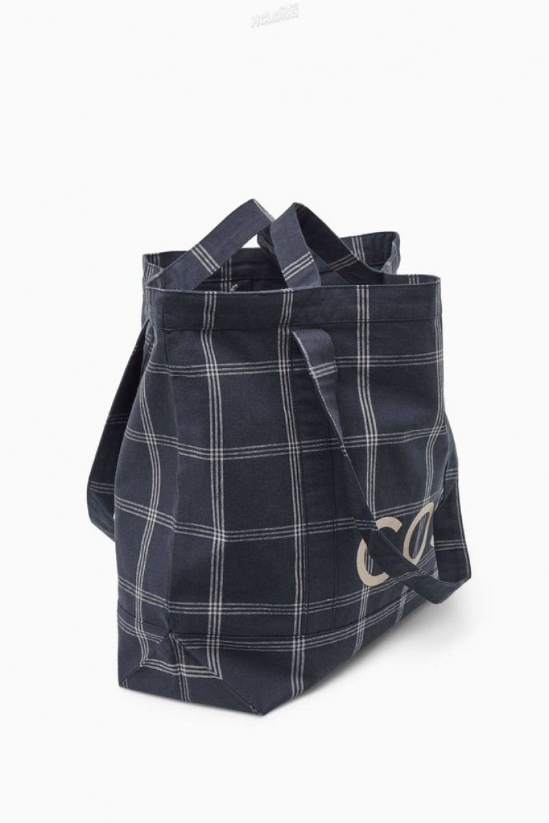 COS Cos Utility Tote - Tela Grise Foncé | 310549-FYA