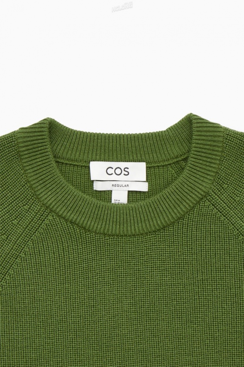 COS Crew-Neck Laine Jumper Noir | 250716-BWT