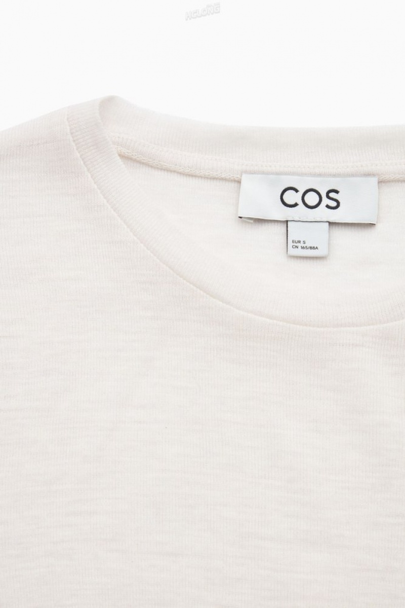 COS Crew-Neck Merino Laine Top Noir | 831206-YMW