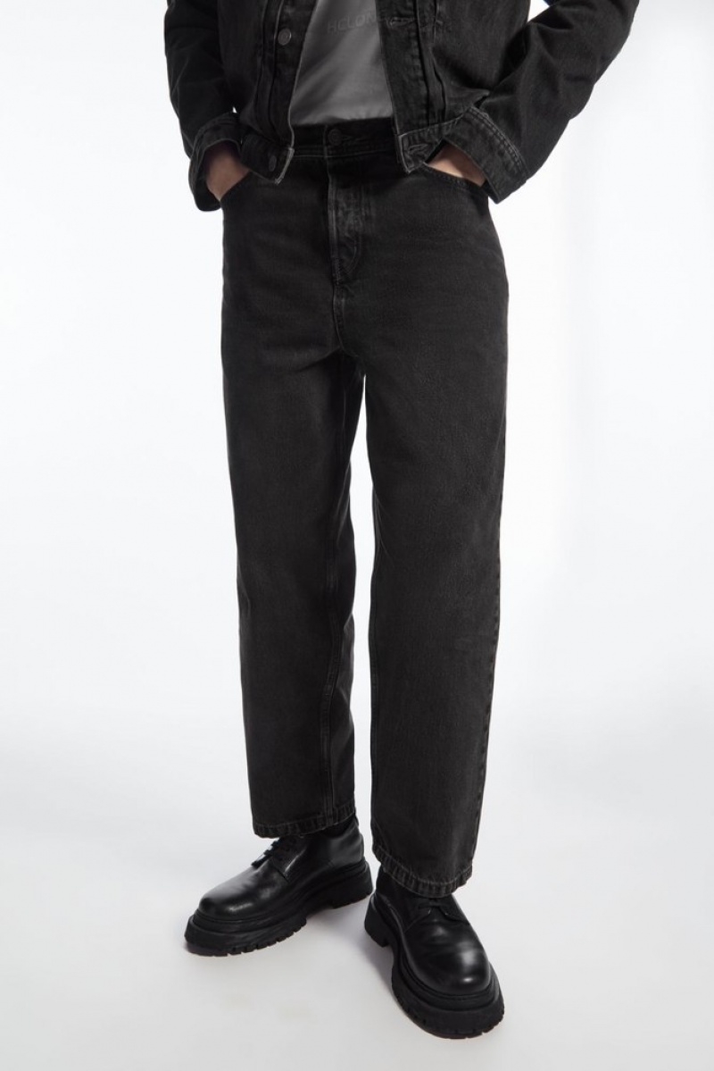 COS Dome Jeans - Droit/Ankle Length Noir | 507284-OJU