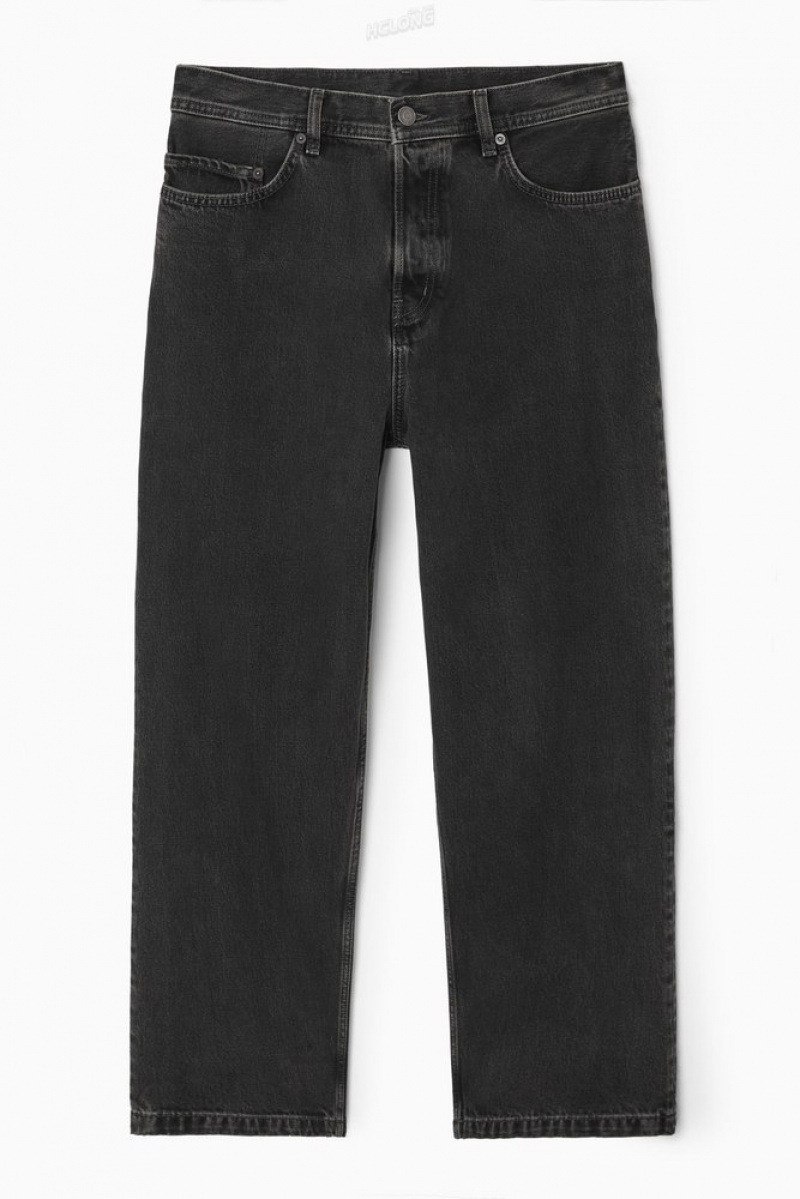 COS Dome Jeans - Droit/Ankle Length Noir | 507284-OJU