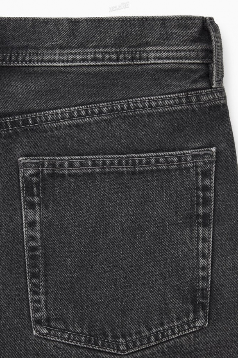 COS Dome Jeans - Droit/Ankle Length Noir | 507284-OJU