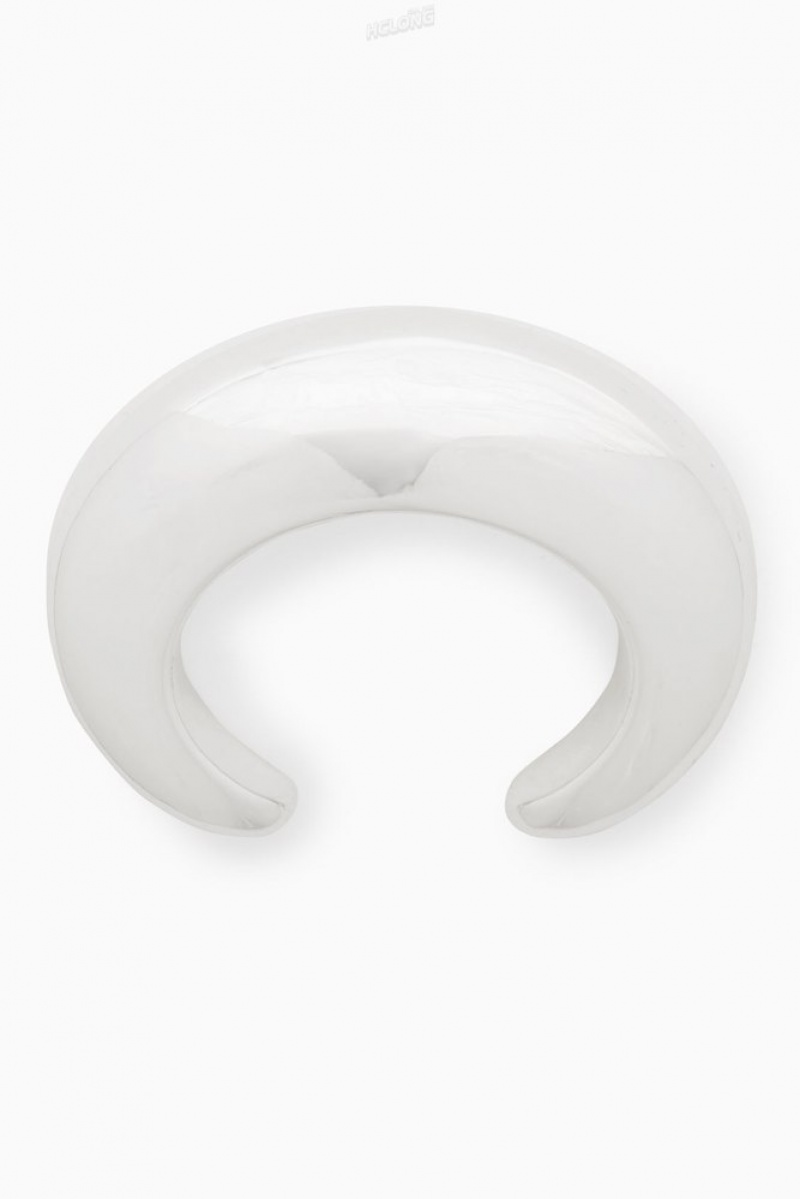 COS Domed Oversized Bangle Argent | 541289-UWJ