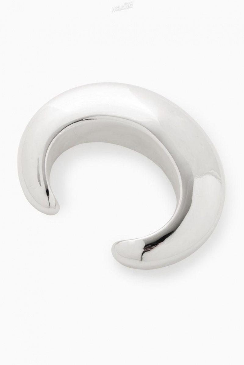 COS Domed Oversized Bangle Argent | 541289-UWJ