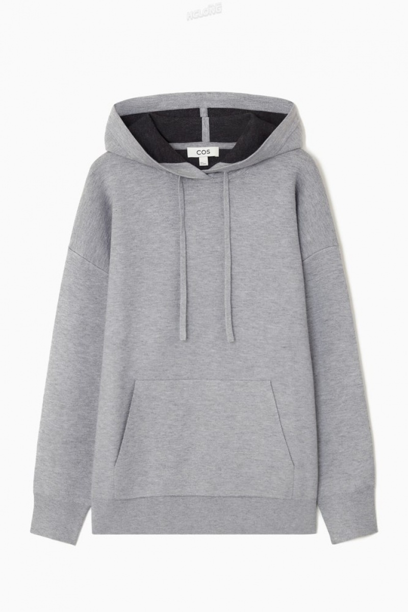 COS Double-Faced Tricoté Hoodie Noir | 754263-UGS