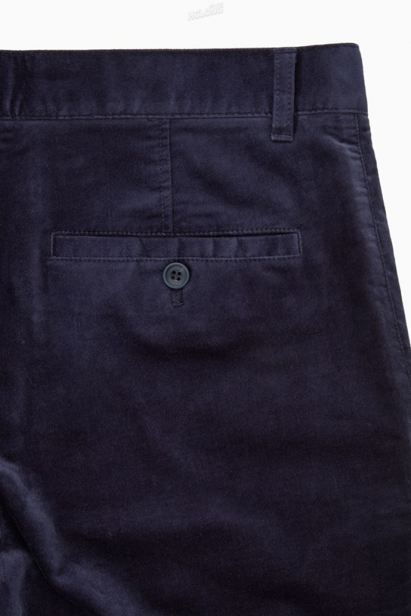 COS Droit-Leg Coton-Moleskin Trousers Noir | 980642-DVR