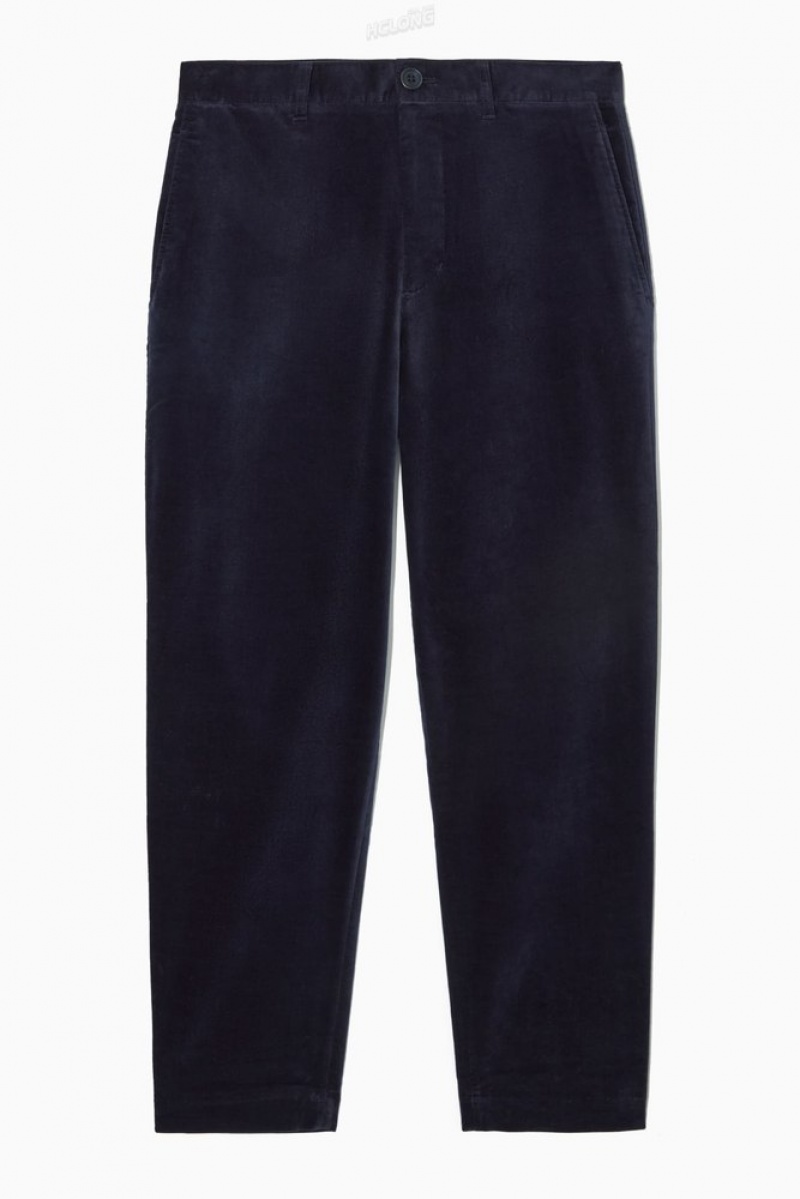 COS Droit-Leg Coton-Moleskin Trousers Noir | 980642-DVR