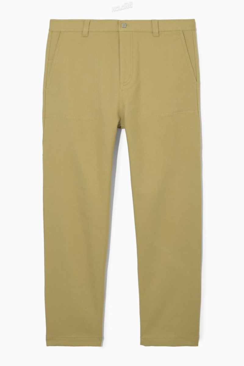 COS Droit-Leg Utility Trousers Beige | 329871-BFD